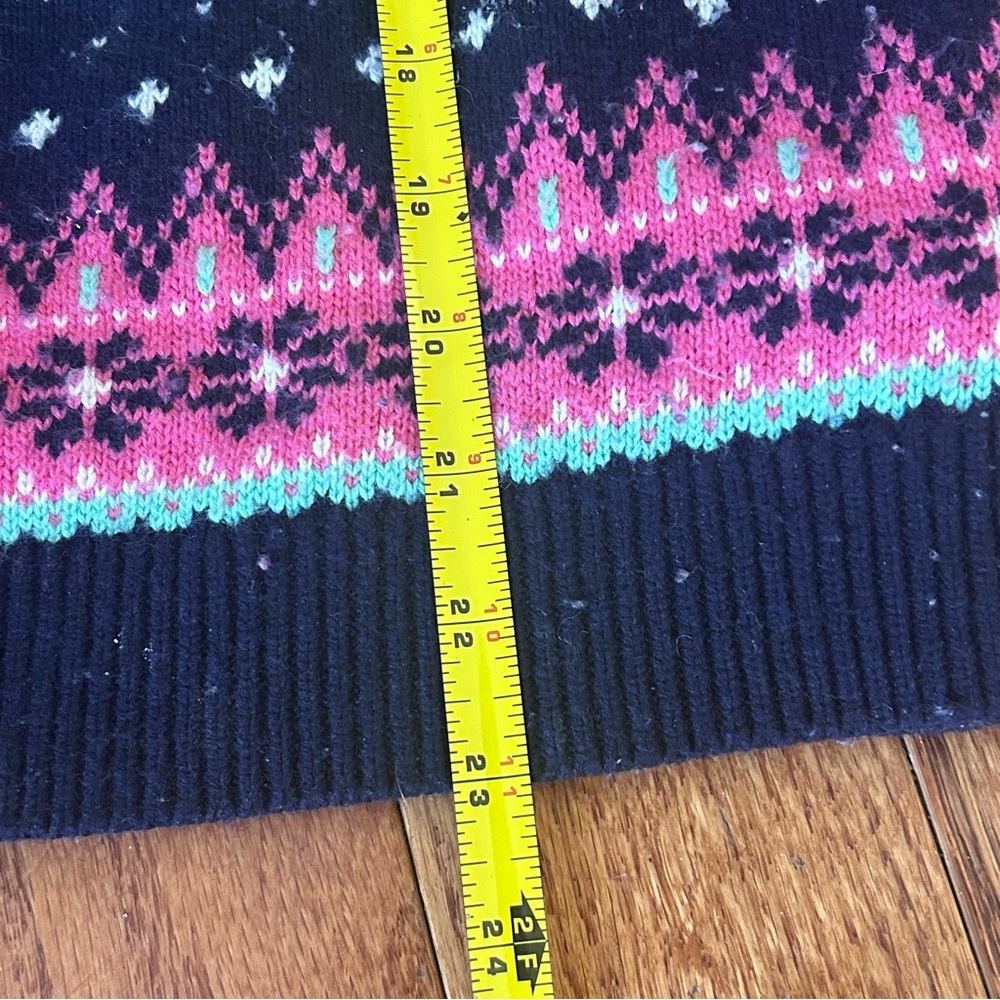NWT Talbots Falling Snow Fair Isle Lambswool Blend Cardigan MP Preppy Nordic - Picture 8 of 11
